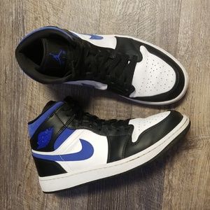 Air Jordan 1 Mid Size 9 'Racer Blue' Nike 2021 Blue colorway